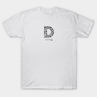 Made of paw print D letter T-Shirt